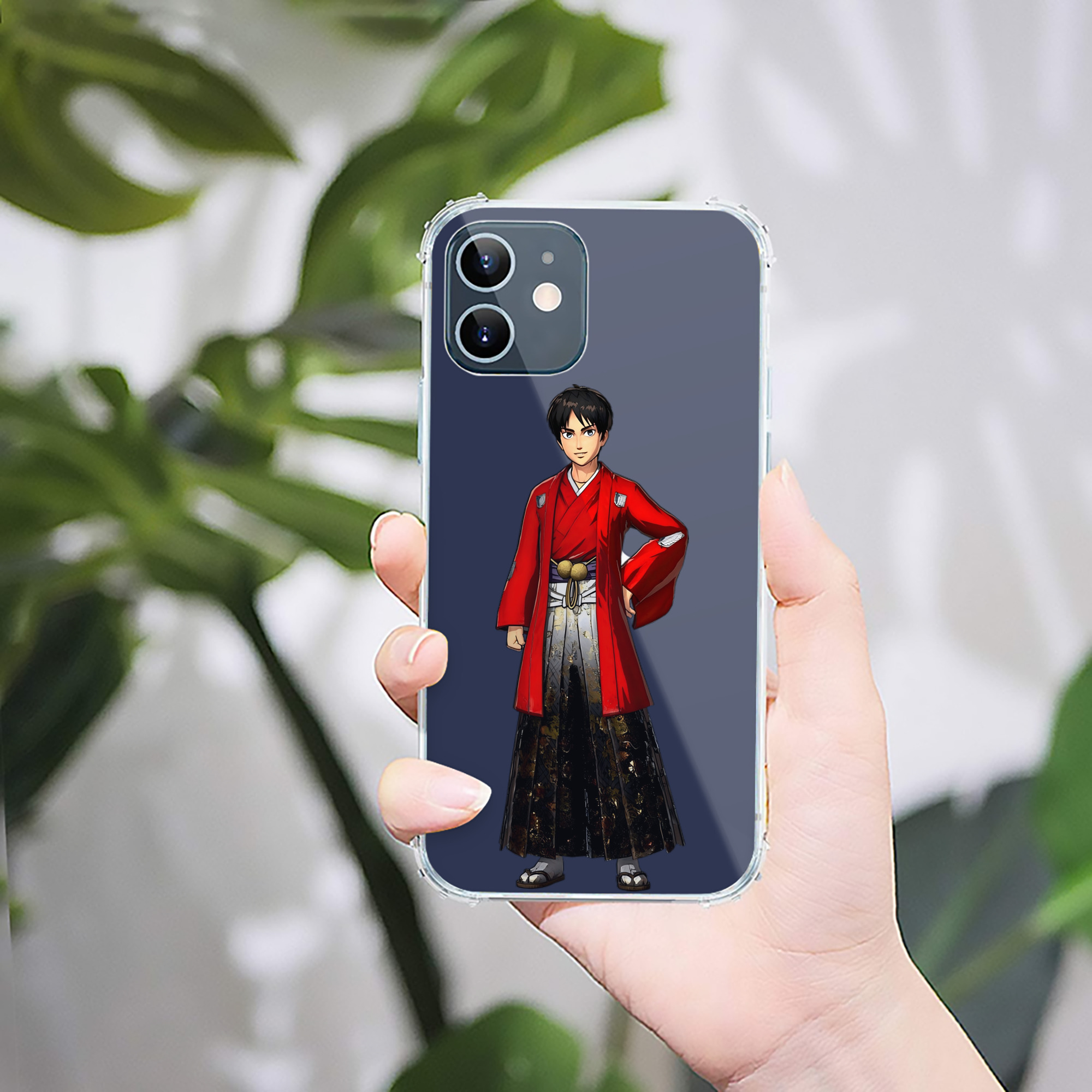 （画像用） 進撃の巨人 エレン･イェーガー Attack on Titan Eren Jäger 【iPhone 12シリーズ対応】透明スマホケース（クリアソフトケース）